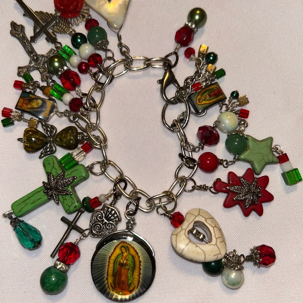 Our Lady Of Guadalupe Chunky Charm Bracelet